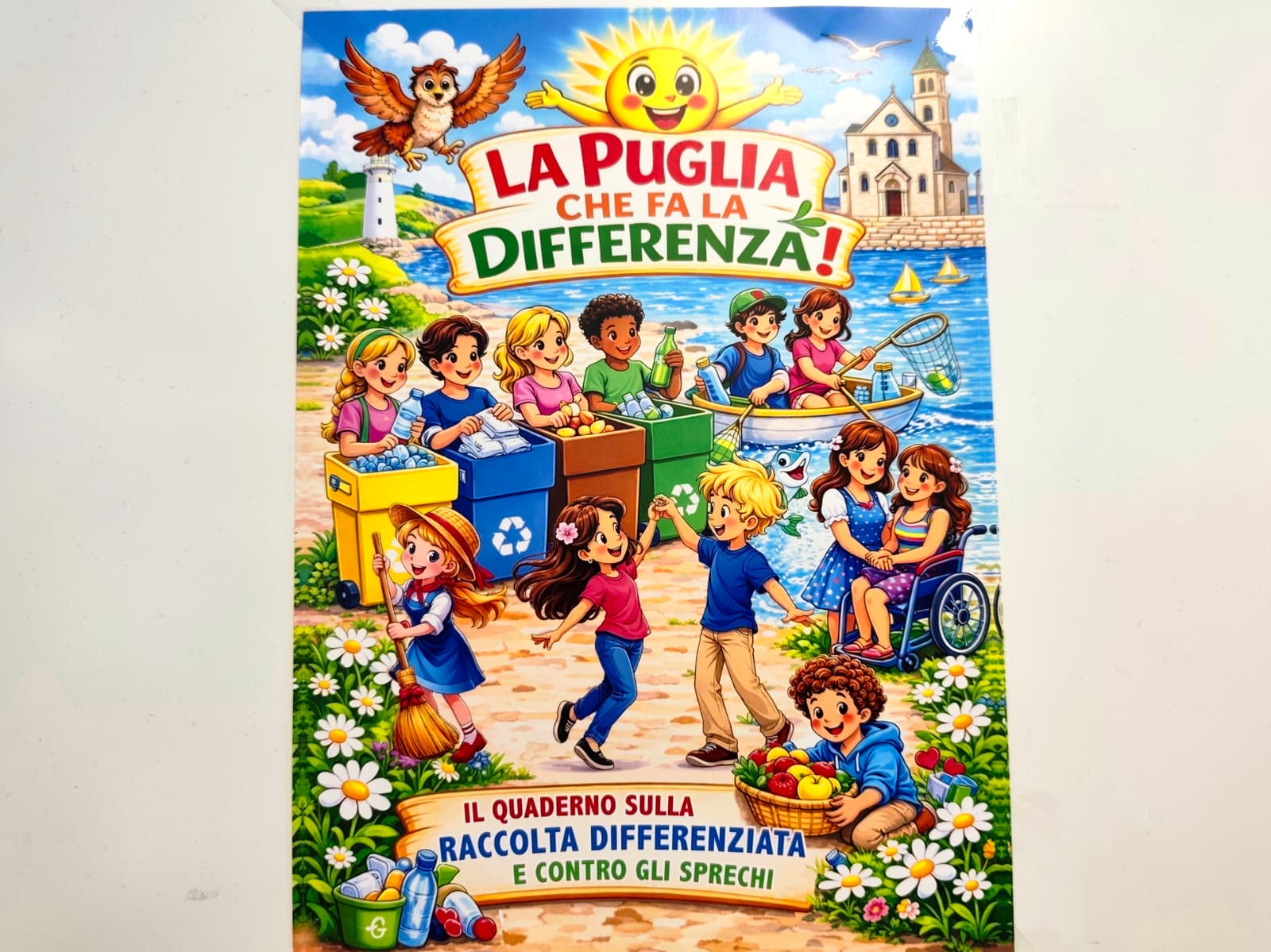 Galleria “La Puglia che fa la differenza”, presentato il progetto dell’Assessorato all’Ambiente per insegnare ai più piccoli come combattere gli sprechi e fare una buona raccolta differenziata - Diapositiva 3 di 8
