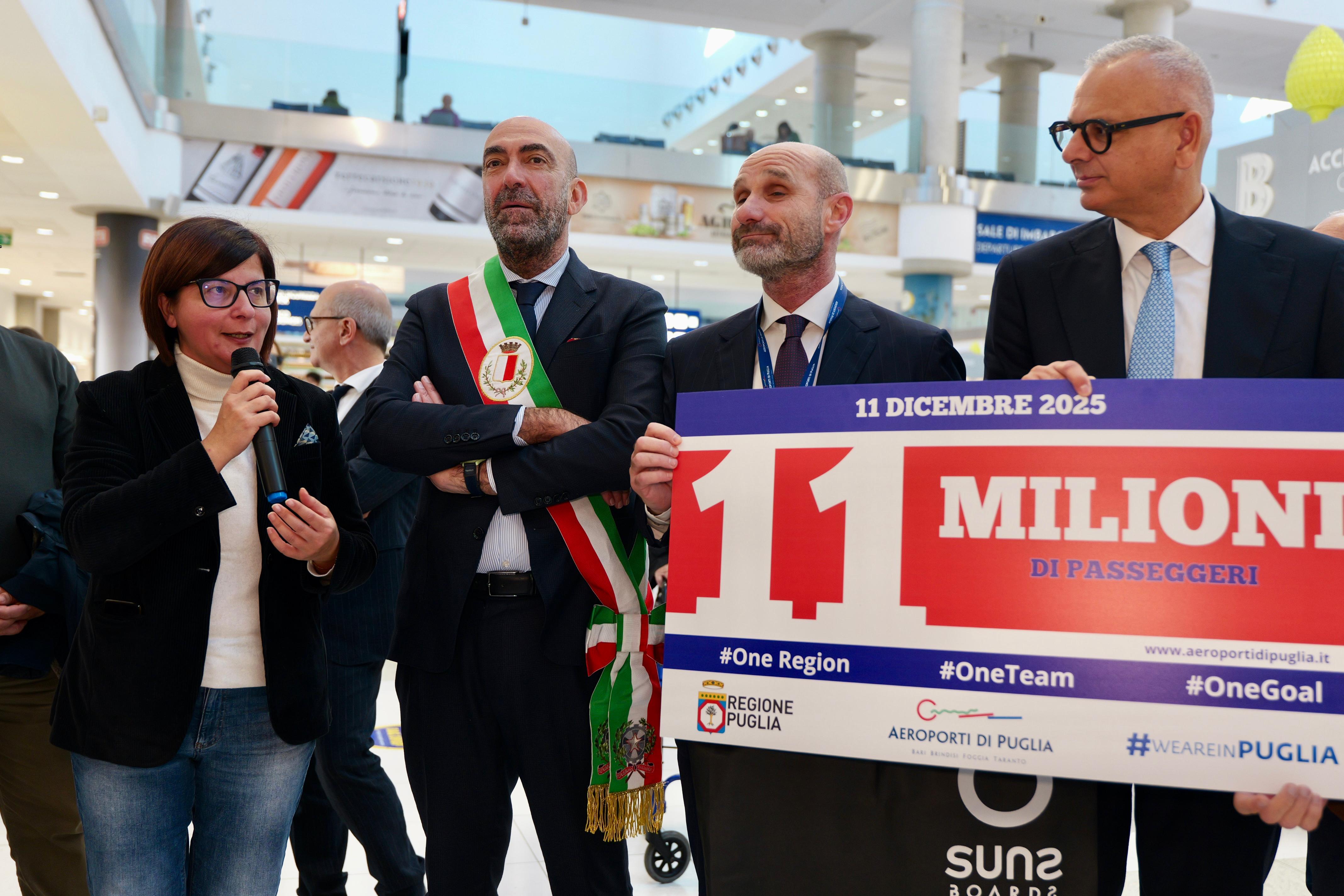 Galleria Trasporti, Emiliano e Ciliento: “Aeroporti di Puglia chiude l’anno con numeri importanti: il lavoro di squadra per il potenziamento del trasporto aereo ha dato i suoi risultati” - Diapositiva 3 di 7